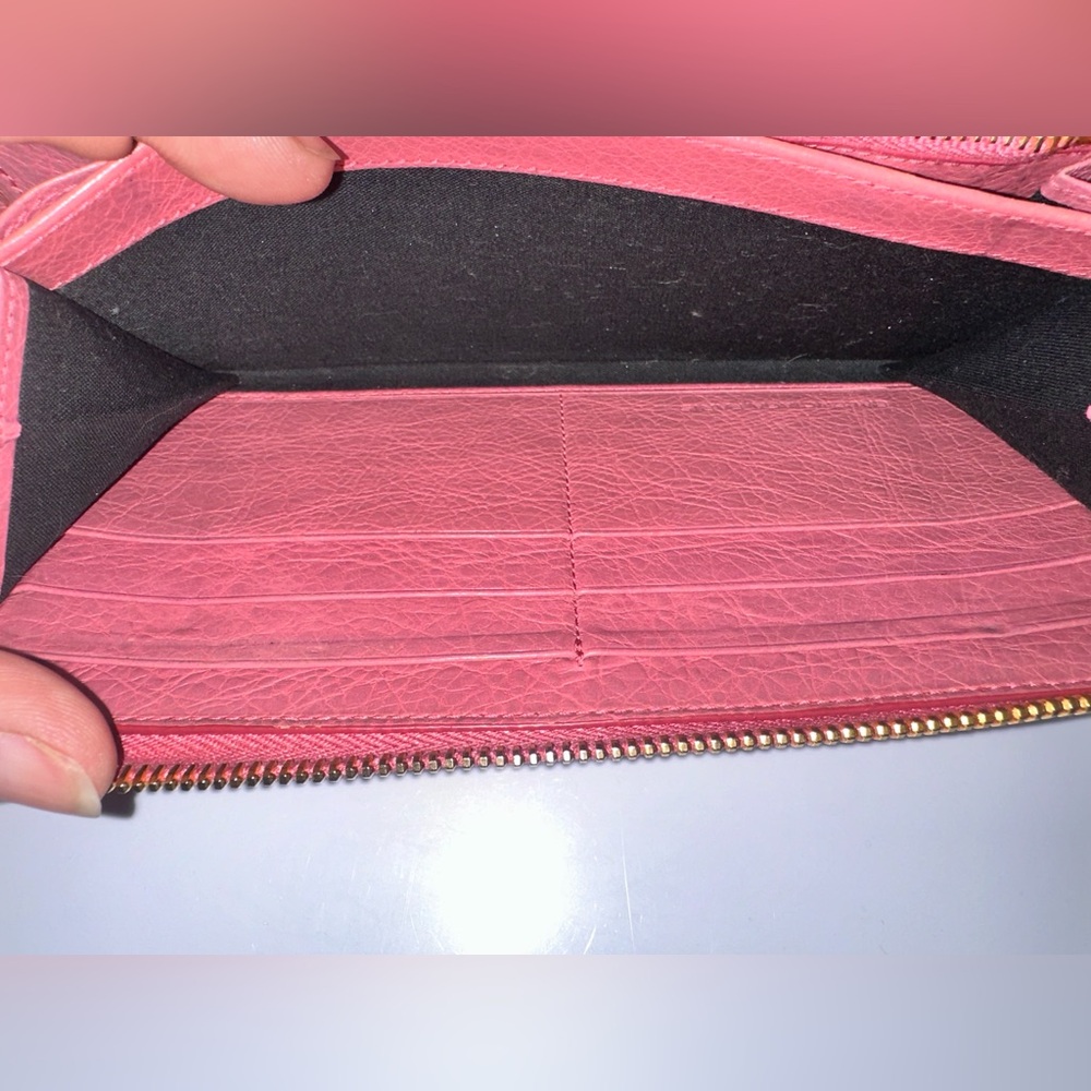 Balenciaga Long Zip Around Wallet - Pink/Coral - Authentic - Picture 14 of 16